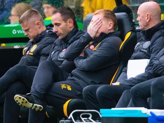 A frustrated Neil Lennon as Celtic lost 2-0 to Livingston. Picture: SNS