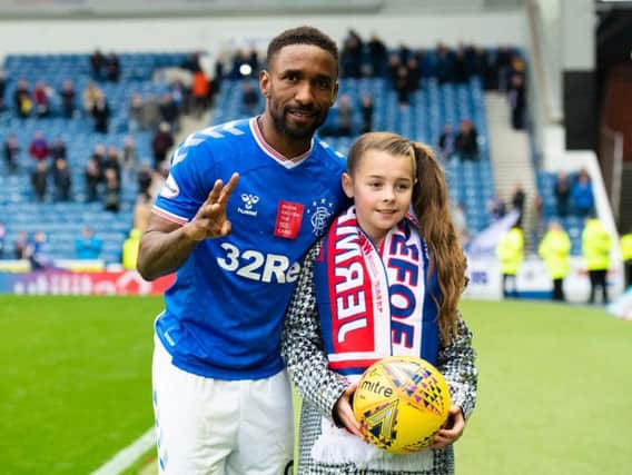 Jermain Defoe displayed a selfless gesture on Sunday after his hat-trick against Hamilton as he picked out a young Rangers fan and gave her the match ball and his home strip following the 5-0 win. (Daily Record)