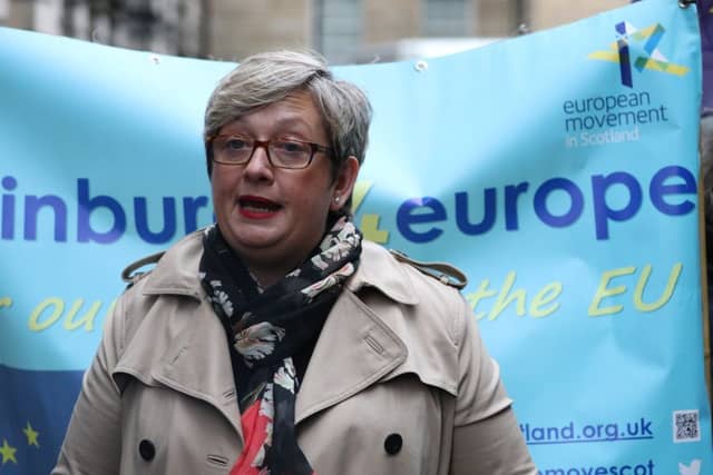 SNP MP Joanna Cherry outside the Court of Session in Edinburgh on Friday. Picture: Andrew Milligan/PA Wire