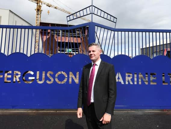 Derek Mackay has met with new recruits at the re-nationalised Ferguson Marine shipyard.