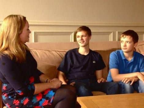 Carolyn Calder's boys James and Oliver, aged 16 and 14 are too young to benefit from the vaccination programme being introduced to all first year boys in secondary schools in Scotland. Picture: BBC SCOTLAND