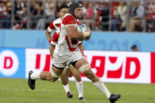 Pieter Labuschagne's role, which complements that of fellow captain Michael Leitch, has made Japan stronger says their team-mates. Picture: AP.