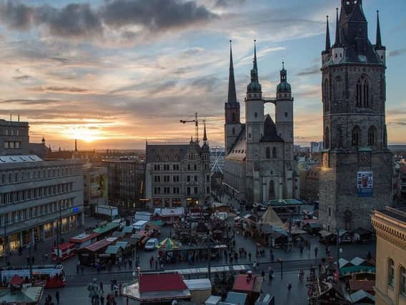 Halle in eastern Germany where the shooting has taken place