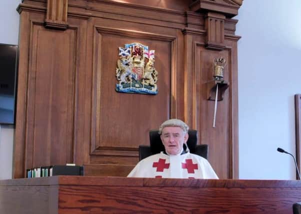 Lord Bonomy presides over mock jury in court as part of research into potential reforms to the legal system