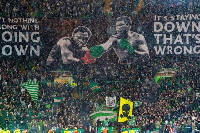 Celtic fans' display ahead of the match against Cluj last week