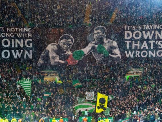 Celtic fans' display ahead of the match against Cluj last week