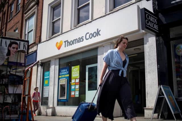 The collapse of 'much-loved' Thomas Cook could be a sign of things to come for the property sector, says Alexander. Picture: Tolga Akmen/AFP/Getty Images