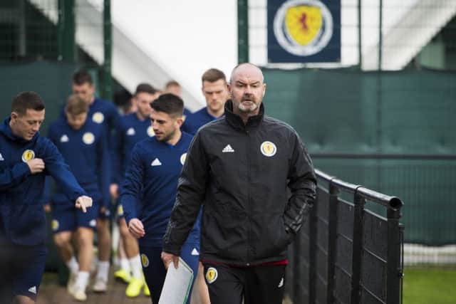 Scotland manager Steve Clarke and his squad prepare for the Euro 2020 qualifer against Russia. Picture: Paul Devlin/SNS