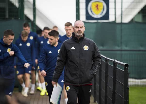Scotland manager Steve Clarke and his squad prepare for the Euro 2020 qualifer against Russia. Picture: Paul Devlin/SNS