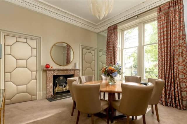 The formal dining room.