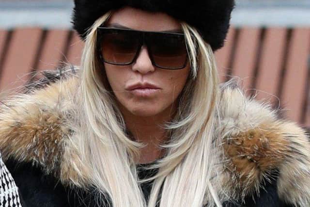 TV presenter Katie Price has been hit with a two-month driving ban