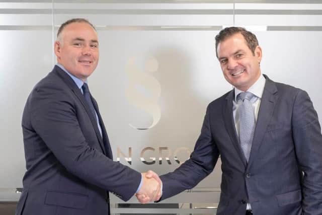 From left: Jamie Davidson, MD at Conduit Finance, and Phil McGinlay, MD of Swan Group. Picture: Peter Devlin