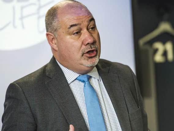 SRU chief executive Mark Dodson is engaged in robust discussions with World Rugby over the prospect of Scotland's vital game against Japan being cancelled due to a typhoon headed for the region. Picture: SRU/SNS