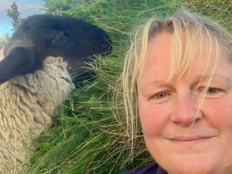 Crofter Melanie MacLean thought of Norman as her dog. Picture: swns