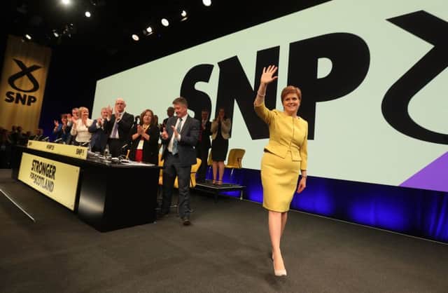 Nicola Sturgeon during the SNP spring conference at the EICC i in April. The party will gather in Aberdeen this weekend. Picture: Andrew Milligan
