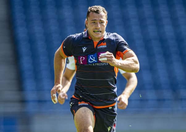 Jamie Farndale scored a try for Edinburgh in their defeat by Leinsterin Dublin. Picture: SNS