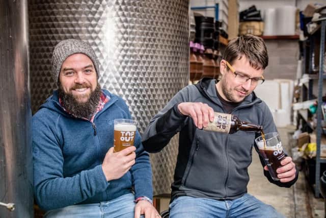 German brewers Andi Scheib (left) and Michael Hopert run Top Out Brewery in Loanhead. Picture: contributed.