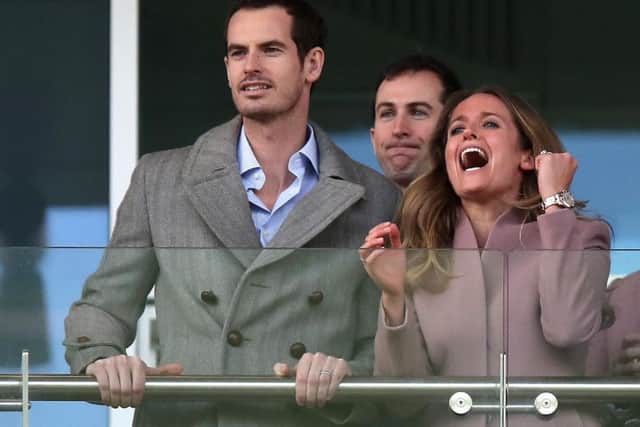 Andy Murray with wife Kim. Picture: PA