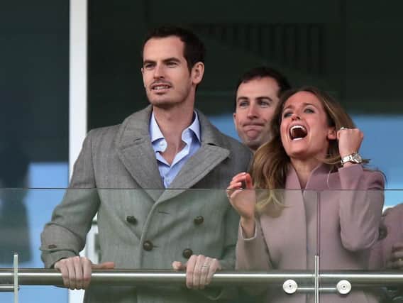 Andy Murray with wife Kim. Picture: PA