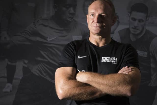 Francois Pienaar was in Glasgow to back work of Street Soccer Scotland. Picture: Jeff Holmes