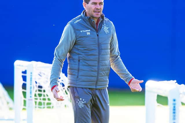 Steven Gerrard at training.