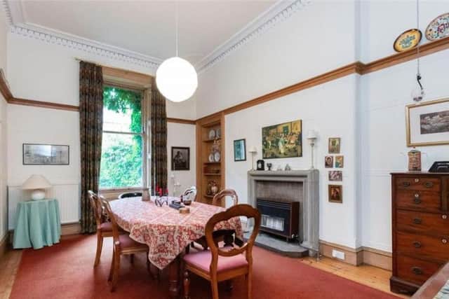 The formal dining room.
