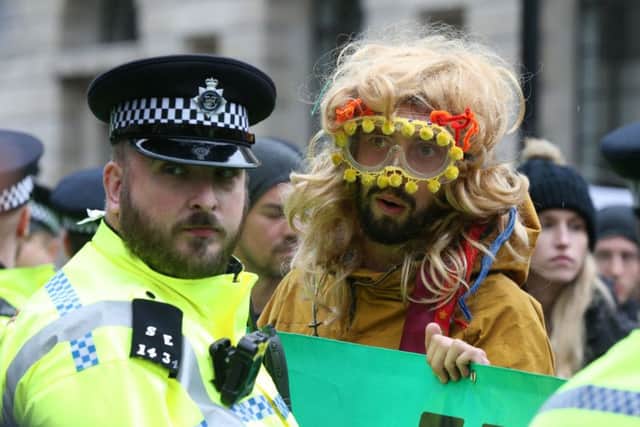 Protesters blocking the road outside Mansion House in the City of London, during an Extinction Rebellion protest. (Picture: Jonathan Brady/PA Wire)