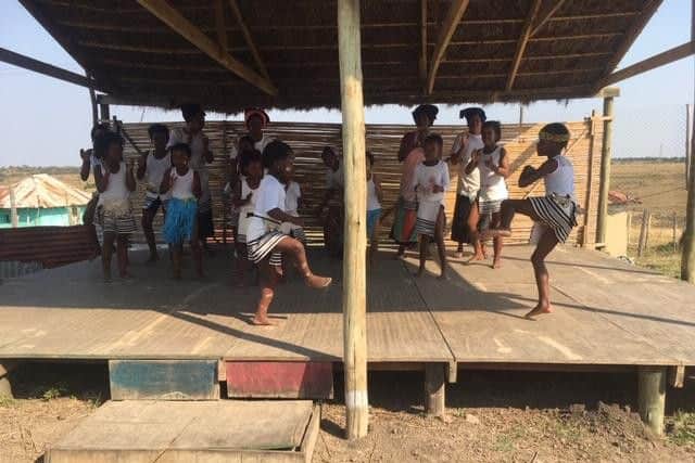Children dancing in Ngxingxolo village.