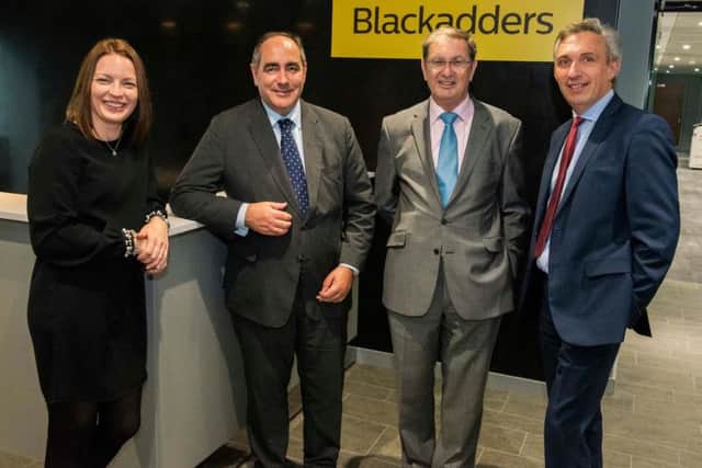 From left: partner Donna Reynolds; managing partner Johnston Clark; chairman and partner Scott Williamson; and partner Fraser Hardie. Picture: Chris Watt Photography.