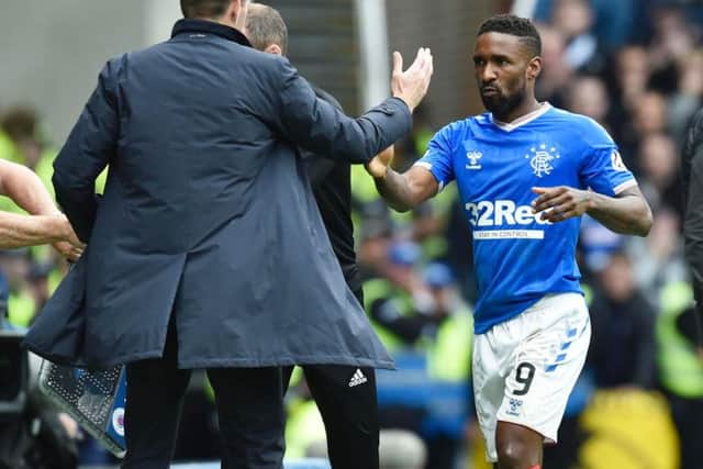 Defoe wants to write his name into the Ibrox history books. Picture: SNS