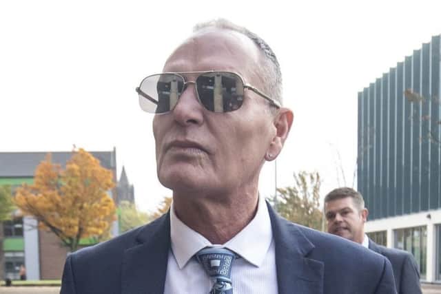 Former England footballer Paul Gascoigne arrives at Teesside Crown Court in Middlesbrough. PA Photo: Danny Lawson/PA Wire