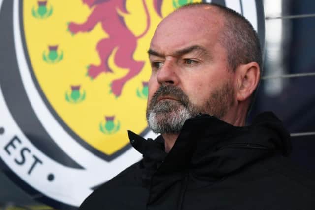 Scotland manager Steve Clarke watches on during the 6-0 win over San Marino. Picture: Craig Williamson/SNS