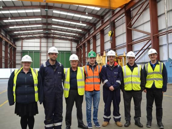 From left: Karen Brown, Chris Howley, Graham Petrie, Calum Reilly, James Pinsent, Lewis Sim, Ray Milne. Picture: Contributed