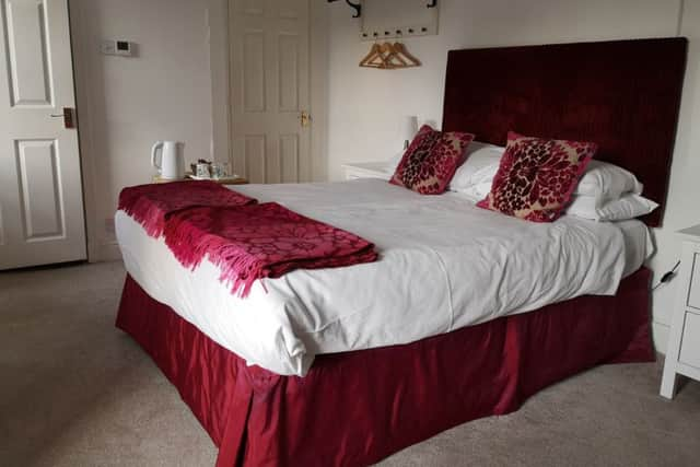 One of the guest rooms in the hotel, which is named in honour of the 18th century Scots poet