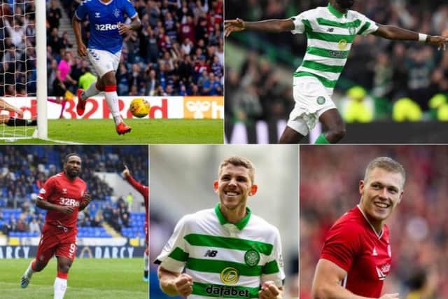 The Premiership's top scorers. Pictures: All SNS
