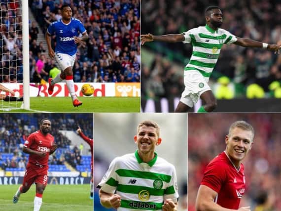 The Premiership's top scorers. Pictures: All SNS