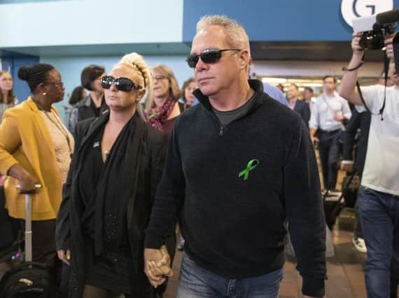 The parents of Harry Dunn arrive in Washington. Picture: PA