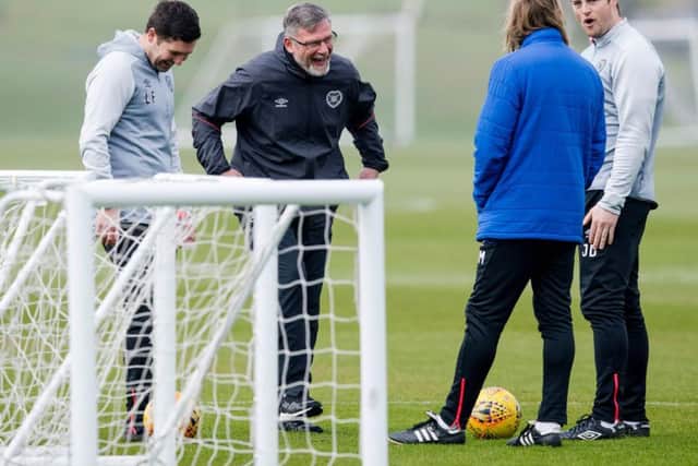 Craig Levein has laughed off speculation linking Aaron Hickey with Rangers