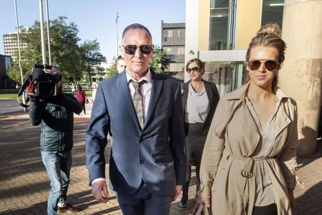 Former England footballer Paul Gascoigne arrives at Teesside Crown Court, Middlesbrough. Danny Lawson/PA Wire