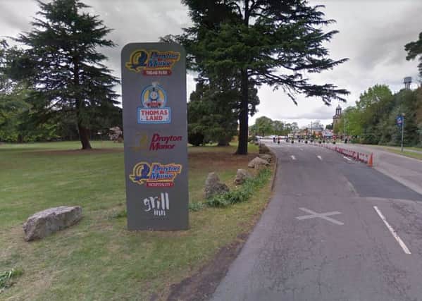 The incident happened at Drayton Manor Park theme park. Picture: Google.