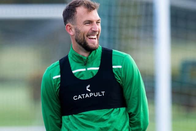 Christian Doidge is still looking for his first league goal with Hibs. Picture: Ross Parker/SNS