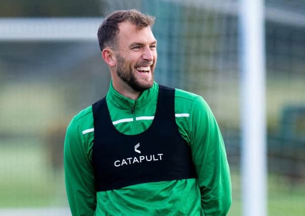 Christian Doidge is still looking for his first league goal with Hibs. Picture: Ross Parker/SNS