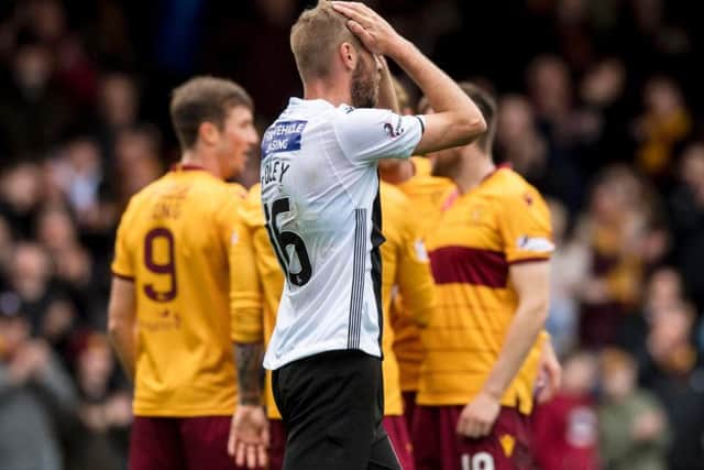 A dejected Sam Foley as St Mirren go down 2-0 to Motherwell. Picture: SNS