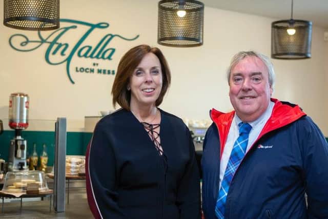 An Talla owner Freda Newton with VisitScotland's Malcolm Roughead. Picture: John Baikie