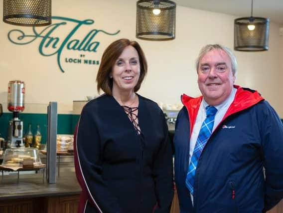 An Talla owner Freda Newton with VisitScotland's Malcolm Roughead. Picture: John Baikie