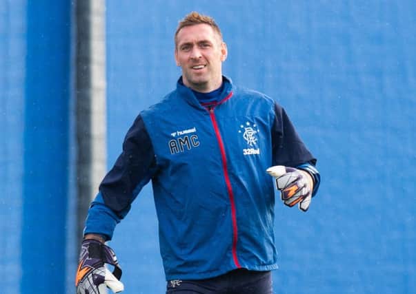 Goalkeeper Allan McGregor during a Rangers training session. Picture: Ross Parker/SNS
