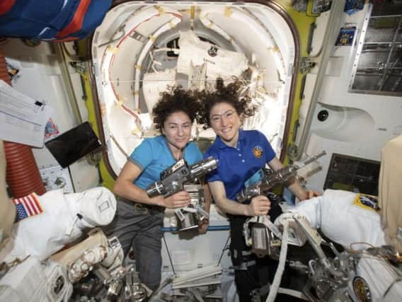 Astronauts Jessica Meir, left, and Christina Koch. Picture PA