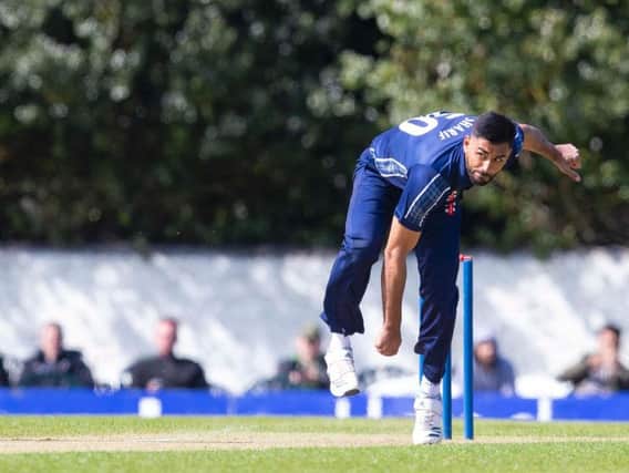 Safyaan Sharif took two wickets in two balls