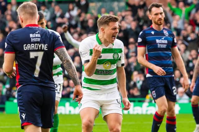 James Forrest celebrates his goal against Ross County - and says Celtic have to play like that every week