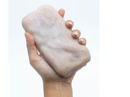 The prototype has been designed to look like and mimic human skin. Picture: Marc Teyssier/Telecomm ParisTech.